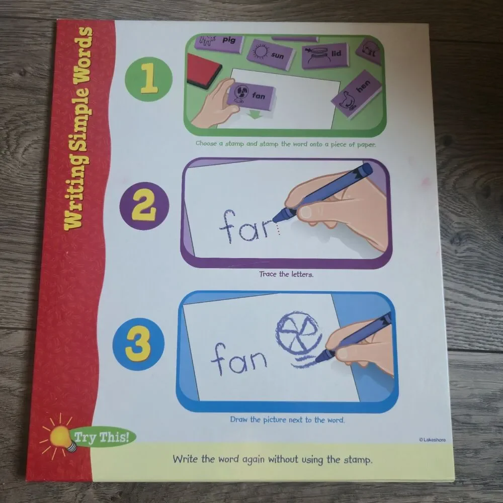 Lakeshore Learning Writing Simple Words Learning Center TT828 CVC Phonics Stamps